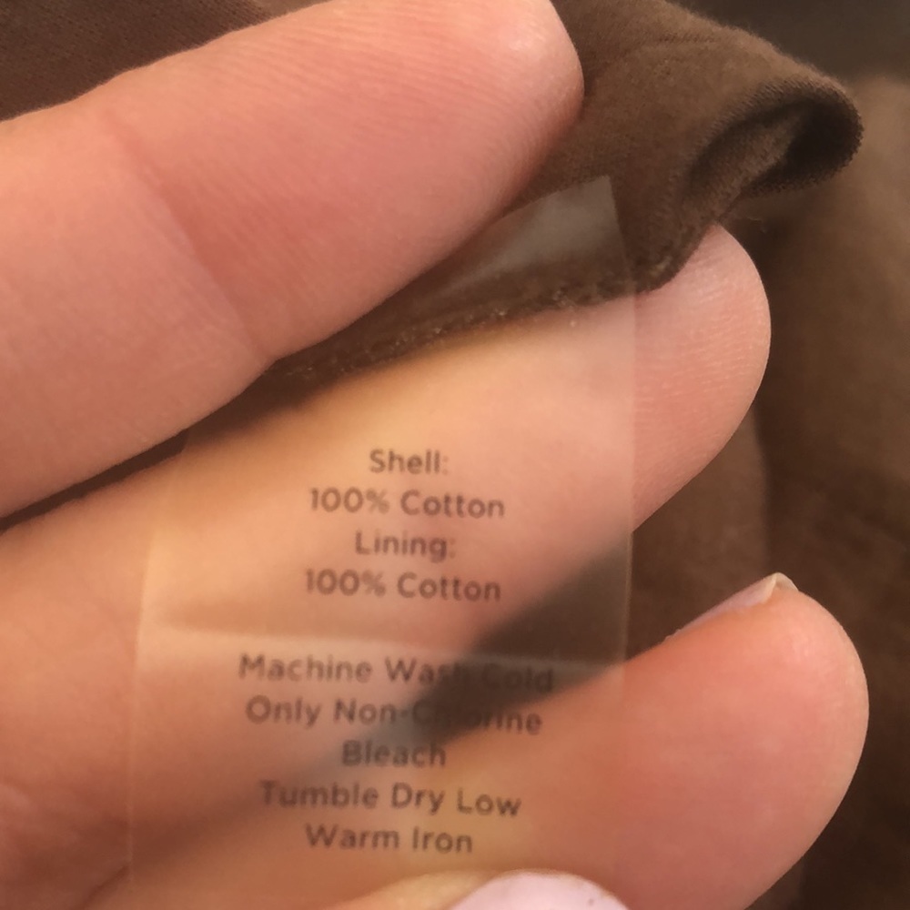 Talbots Brown Cotton Striped Lace maxi skirt lined side hidden zipper Size 2P - Picture 7 of 8